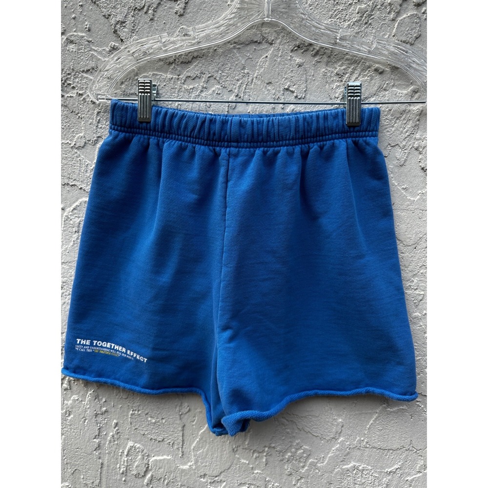 Mayfair The Label Together Effect Royal Blue Graphic Sweat Shorts XS